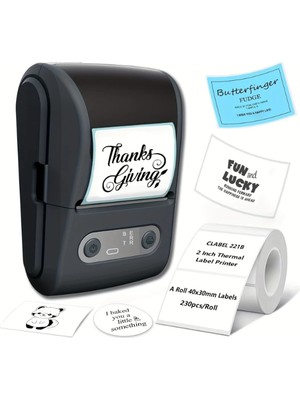 Ttt Siyah Kablosuz Portatif Etiket Yazıcısı