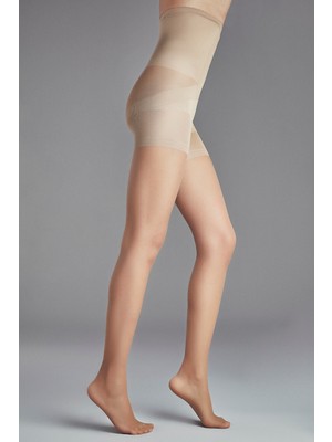 Penti Body Control Külotlu Çorap Bronz İnce Parlak Görünümlü Kaymayı Önleyen Lastikli Bel Bandı