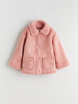 Lc Waikiki Yeni Sezon Kürk Yaka Süet Kız Çocuk Mont