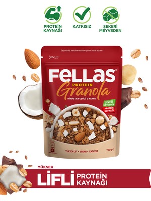 Fellas Protein Granola - Hindistan Cevizi & Kakao (270 g)