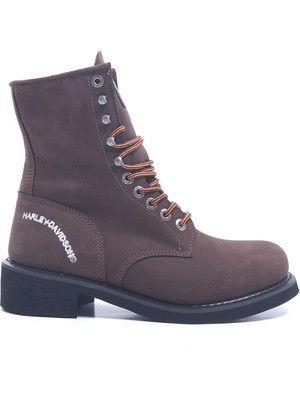 Harley Davidson Workers 418 Kahve Nubuk Kadın Bot