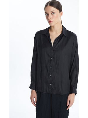 Lc Waikiki Yeni Sezon Oversize Saten Kadın Gömlek