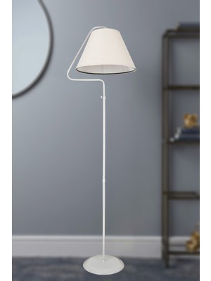 Venon Aydınlatma Venon Lambader Gold Lena Üçgen Beyaz Krem Şapka