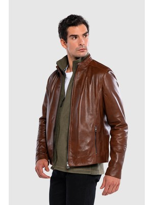 Tamer Tanca Erkek Hakiki Deri Fındık Deri Mont 415 K-1348 Erk Dr Mont SK24/25 Fındık Dr