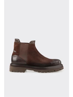 Elle Kahve Deri Erkek Günlük Bot