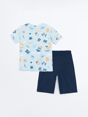 LC Waikiki Bisiklet Yaka Erkek Çocuk Şortlu Pijama Takımı  (S5)