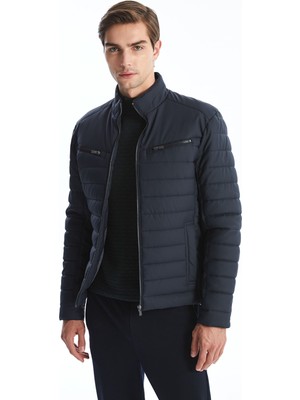 Lc Waikiki Yeni Sezon Slim Fit Dik Yaka Erkek Deri Görünümlü Mont