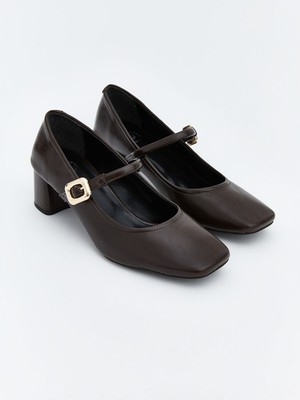 Lc Waikiki Yeni Sezon Deri Görünümlü Kadın Topuklu Ayakkabı