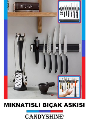 Gampus Mıknatıslı Bıçak Tutucu Metal Alet Tutucu Bıçak Askısı 55 cm