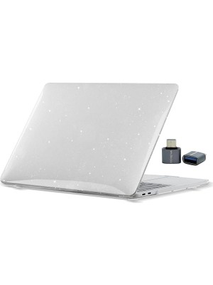 MacBook Pro 16.2 Inç Kılıf – M1-M2-M3-M4 Çip A2485 A2780 A2991 A3403 A3186 Uyumlu, Simli Kristal Sert Kapak, MacBook Pro 16.2" Pro Için Ince, Çizilmeye ve Darbeye Dayanıklı Koruma Şeffaf