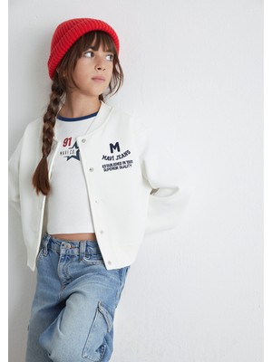 Mavi M Logo Patchli Ekru Bomber Ceket 7S10086-70057