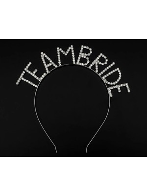 Shopwave Kristal Taşlı Gümüş Renk Team Bride Gelin Tacı (5047)