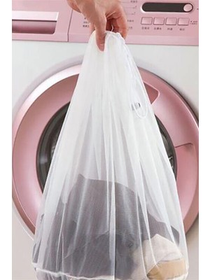 Gampus Çamaşır Yıkama Filesi Renkli Ipli 40X60 cm (Büyük Boy)