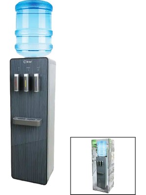 Vanch KİWİ KWP-8556 SU SEBİLİ SICAK - SOĞUK - ILIK PASLANMAZ ÇELİK SICAK SU DEPOSU=5LT/H - SOĞUK SU=1.5L/H - 28.8X30.5X93.5CM (5264)