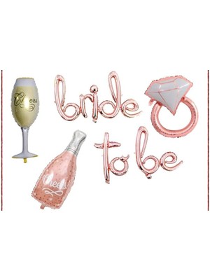 Bride To Be Balon Seti Bekarlığa Veda Setleri Rose Şampanya Balon