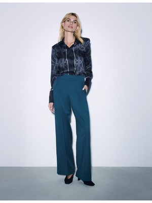 İLVİ Briene Lacivert Kadın Gömlek