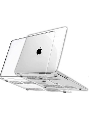 MacBook Air 13.3" 2018-2022 Arası M1 Çip ile Uyumlu Şeffaf Dayanıklı Koruyucu Kılıf, Ultra Ince Kabuk Koruma Sert Kapak A1932 A2174 A2179 A2337
