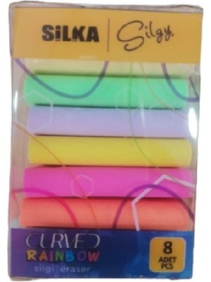 Curved Rainbow 8'li Silgi Hızlı Teslimat