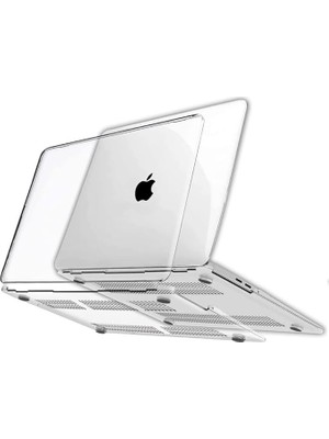 MacBook Air 15" 2023-2024 M2-M3-M4 Çip ile Uyumlu Şeffaf Dayanıklı Koruyucu Kılıf, Ultra Ince Kabuk Koruma Sert Kapak Air 15.3" A2941 A3114 A3241