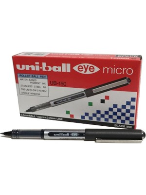 UB150 Eye Tükenmez Kalem Mikro 0,5 mm Uç 0,2 mm Çizgi Genişliği 12 Adet, Siyah