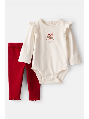 Carter's Kız Bebek Kırmızı 2li Set