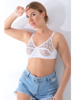Venüs Shopping Beyaz Dantelli Toparlayıcı Sütyen - 506