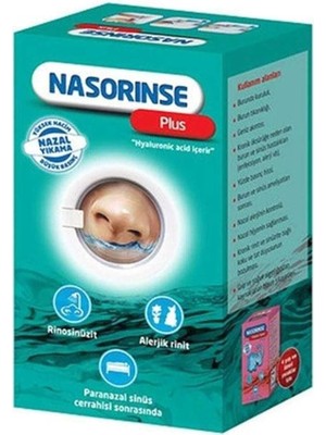 Nasorınse Plus Hyalunorık Asit Içeren Yüksek Hacim Düşük Basınçlı Nazal Duş (25 Poşetli)