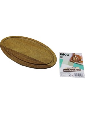 Femina Trendy Akasya Oval Ahşap Servis Sunum Tepsi - Tahtası  Mini Tepsi   25 x 14 x 1.4cm (4940)