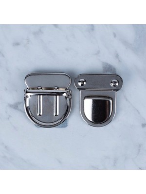 Venüs Shopping Loren Metal Çanta Kilidi Büyük Gümüş