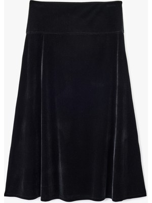 Koton Rahat Kalıp Midi Boy Kloş Kadife Etek