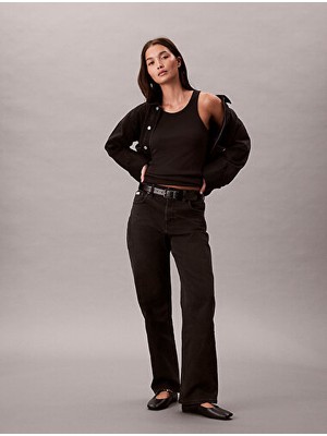 Calvin Klein Kadın High Rise Straight Jean Pantolon