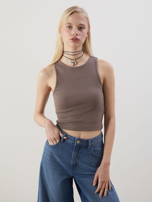 Lc Waikiki Yeni Sezon Bisiklet Yaka Kadın Crop