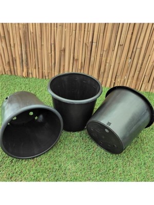 Üretim Saksısı 50 Adet 2,7 Lt 16X16 cm Plastik Saksı Siyah Üretim Saksı Bitki Üretim Saksısı