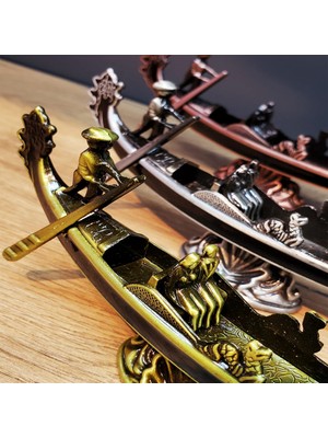 Hediye Bahçesi Metal Dekoratif Venedik Kayık