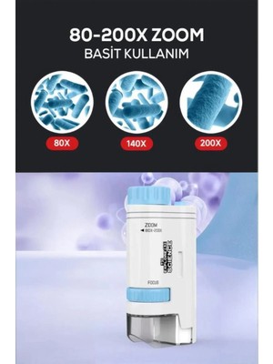 Hediye Bahçesi Portatif Mini Mikroskop