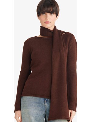 DeFacto Regular Fit Kayık Yaka Yumuşak Dokulu Şal Detaylı Triko Kazak G3314AX25AU