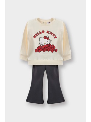 DeFacto Hello Kitty 2'li Takım Sweatshirt Eşofman Altı Kız Bebek G0100A525WN