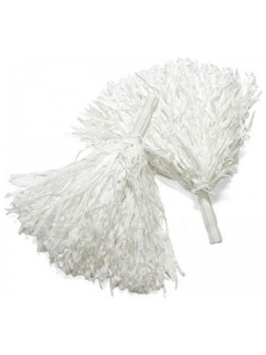 Hediye Bahçesi Beyaz Renk Gösteri Ponponu Çift