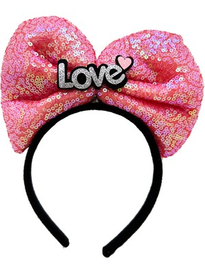 Hediye Bahçesi LED Işıklı Fuşya Fiyonk Taç