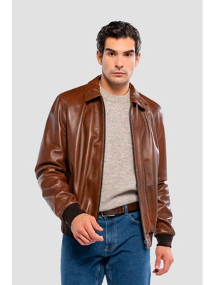 Tamer Tanca Erkek Hakiki Deri Fındık Deri Mont 415 K-873 Erk Dr Mont SK24/25 Fındık Dr