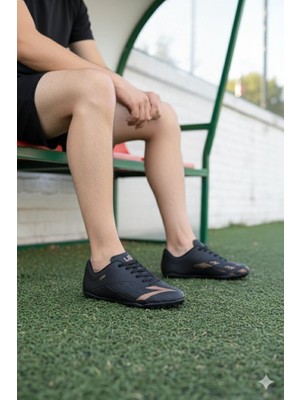 Lig Titan Siyah Orjinal Ürün Çim Saha Halı Saha Erkek Futbol Ayakkabı