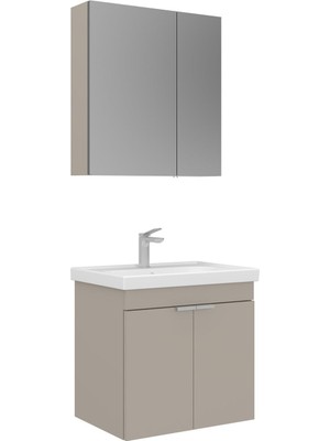 Orka Banyo Desna 60 cm Banyo Dolabı Takımı (Ayna Dolaplı)