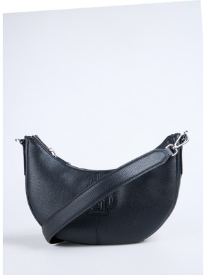 Boss Siyah Kadın Çapraz Çanta Anett Halfmoon