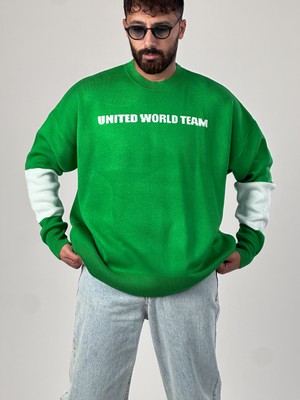 Cocopelli Oversize Yeşil New York Erkek Triko Sweat
