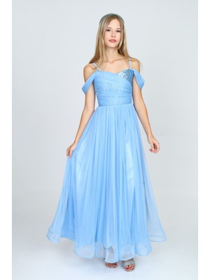 Asortix Kız Çocuk Abiye Mezuniyet Balo Kına Düğün Gece Elbisesi