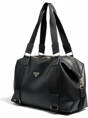 Crazy Kadın Siyah Yumuşak Deri Seyahat ve Spor Çantası – Şık, Geniş ve Dayanıklı Model