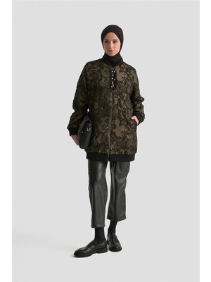 Armine Jakar Kumaşlı  Kap 25KD2101 Kahverengi