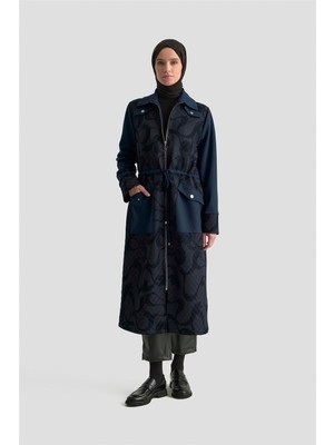 Armine Desenli Mixli Örme Giyçık 25KD1601 Lacivert