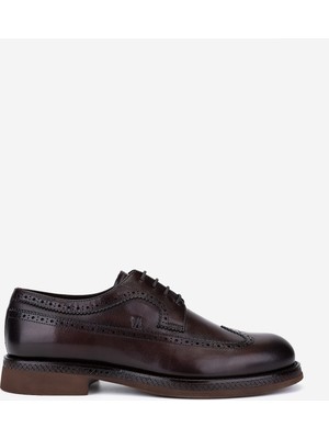 Valmenti Erkek Hakiki Deri Kahverengi Klasik Ayakkabı 987 200 Erk Ayk Y25 Kahve Antık