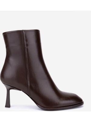 Valmenti Kadın Hakiki Deri Kahverengi Topuklu Bot 492 60551 Bn Bot SK25-26 Kahve Derı